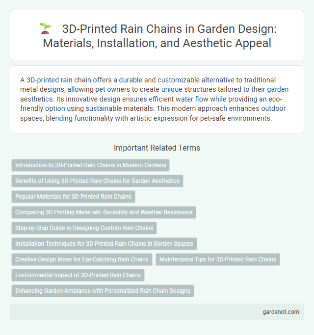 3D-Printed Rain Chains in Garden Design: Materials, Installation, and Aesthetic Appeal
