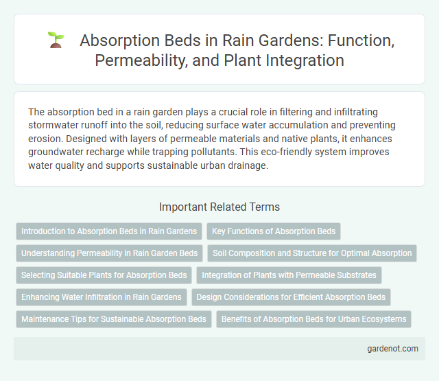 Absorption Beds in Rain Gardens: Function, Permeability, and Plant Integration