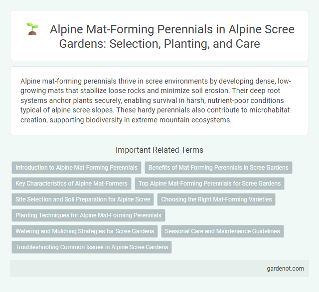 Alpine Mat-Forming Perennials in Alpine Scree Gardens: Selection, Planting, and Care