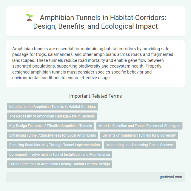 Amphibian Tunnels in Habitat Corridors: Design, Benefits, and Ecological Impact