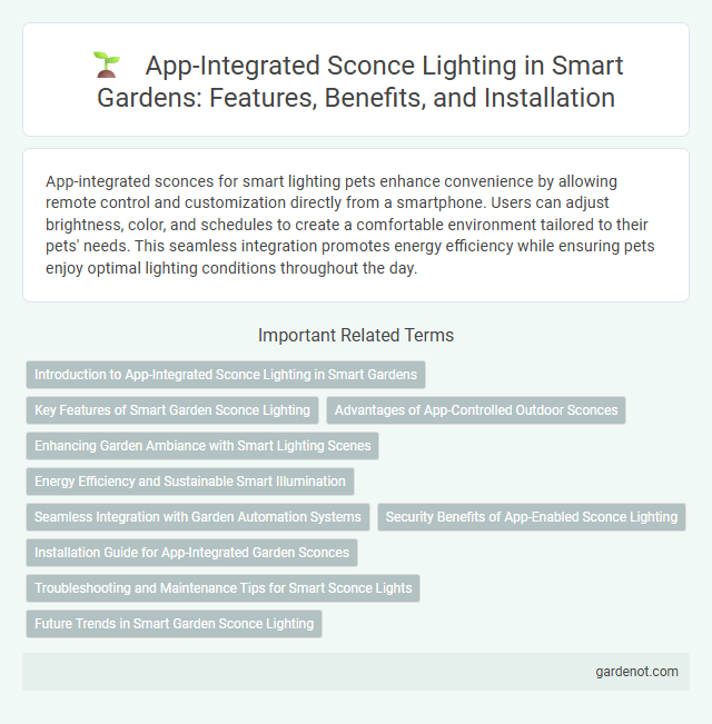 App-Integrated Sconce Lighting in Smart Gardens: Features, Benefits, and Installation