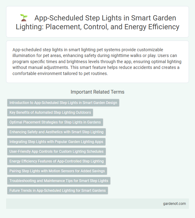 App-Scheduled Step Lights in Smart Garden Lighting: Placement, Control, and Energy Efficiency