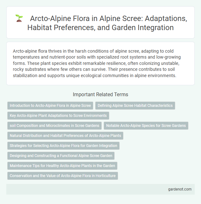 Arcto-Alpine Flora in Alpine Scree: Adaptations, Habitat Preferences, and Garden Integration