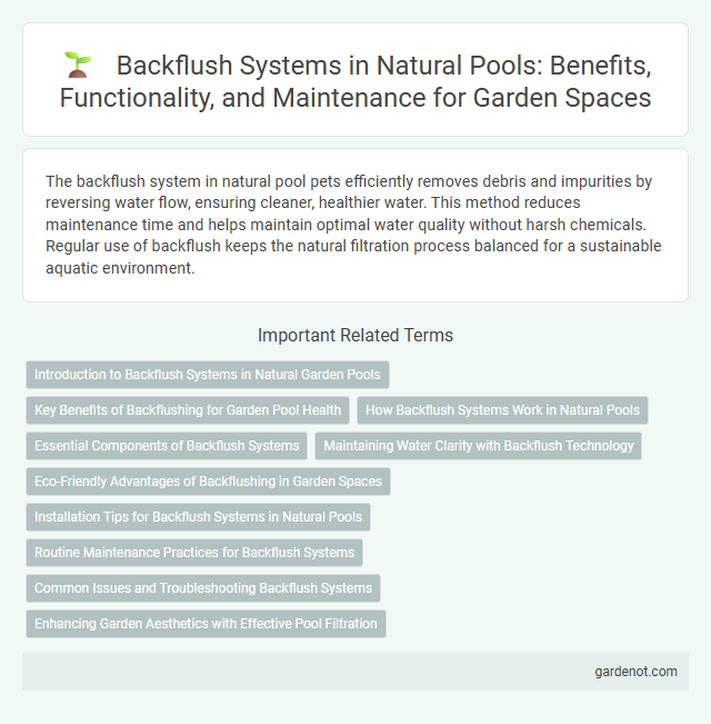 Backflush Systems in Natural Pools: Benefits, Functionality, and Maintenance for Garden Spaces