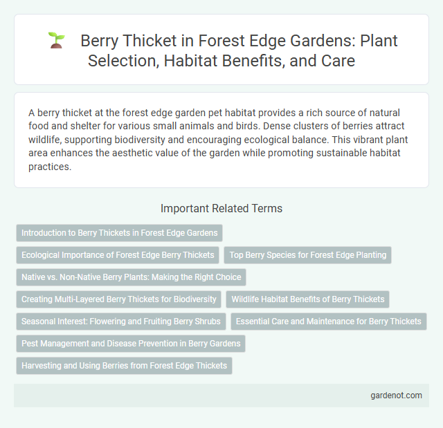 Berry Thicket in Forest Edge Gardens: Plant Selection, Habitat Benefits, and Care