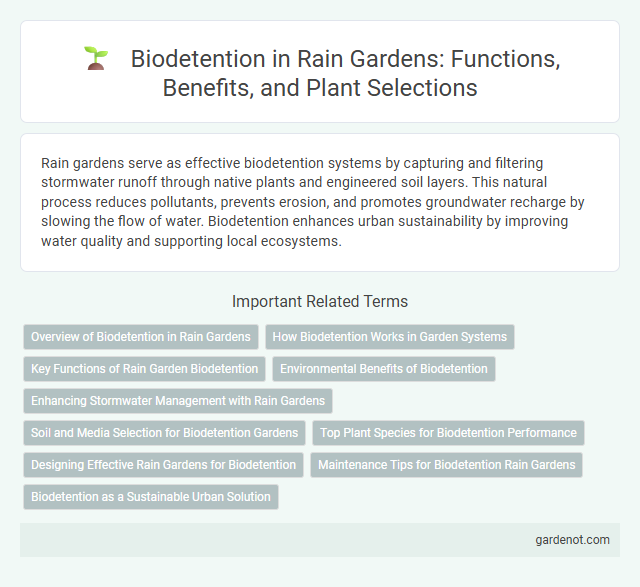 Biodetention in Rain Gardens: Functions, Benefits, and Plant Selections