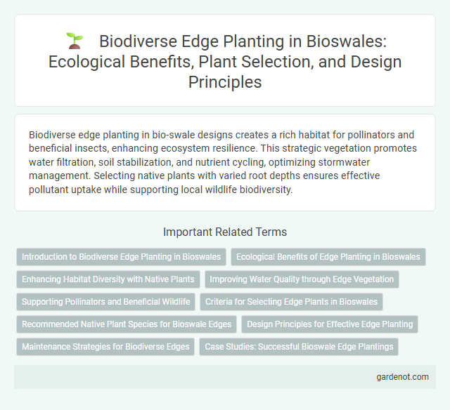 Biodiverse Edge Planting in Bioswales: Ecological Benefits, Plant Selection, and Design Principles