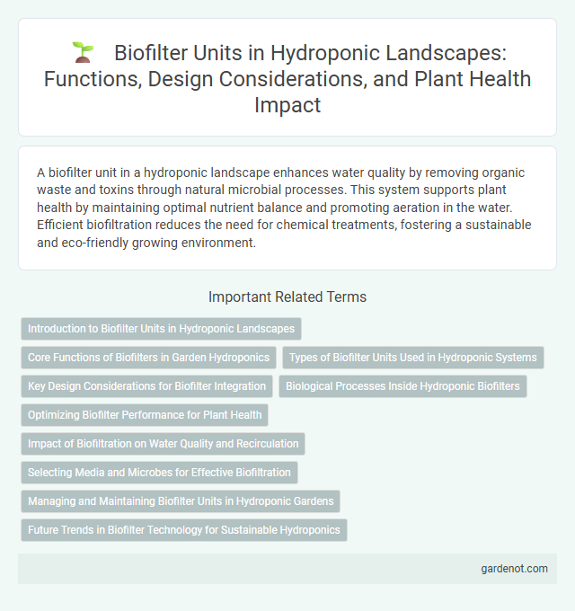Biofilter Units in Hydroponic Landscapes: Functions, Design Considerations, and Plant Health Impact