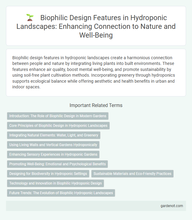 Biophilic Design Features in Hydroponic Landscapes: Enhancing Connection to Nature and Well-Being