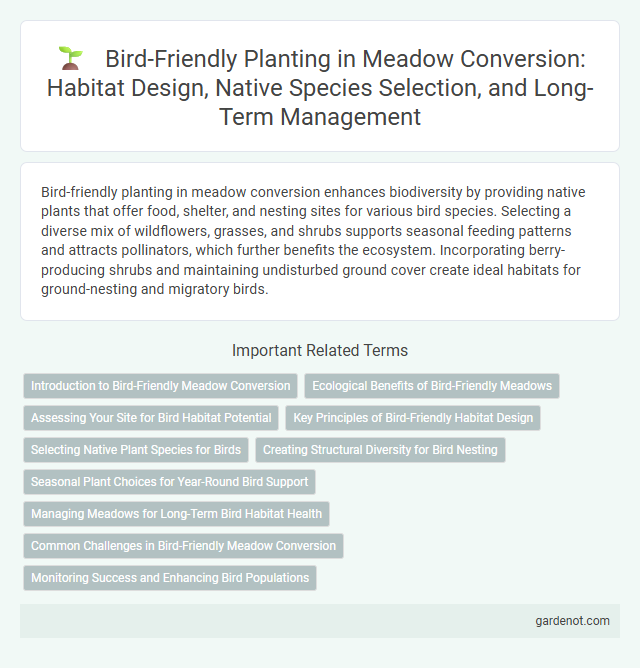 Bird-Friendly Planting in Meadow Conversion: Habitat Design, Native Species Selection, and Long-Term Management