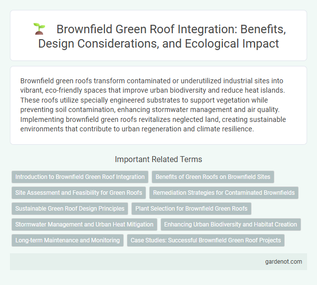 Brownfield Green Roof Integration: Benefits, Design Considerations, and Ecological Impact