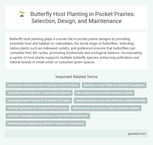 Butterfly Host Planting in Pocket Prairies: Selection, Design, and Maintenance