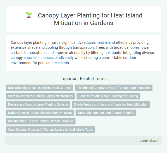 Canopy Layer Planting for Heat Island Mitigation in Gardens
