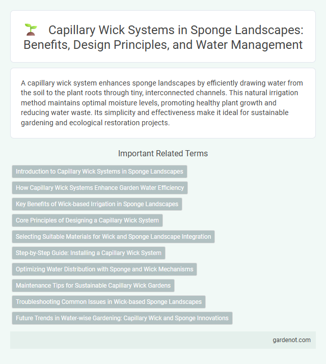Capillary Wick Systems in Sponge Landscapes: Benefits, Design Principles, and Water Management