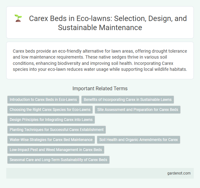Carex Beds in Eco-lawns: Selection, Design, and Sustainable Maintenance