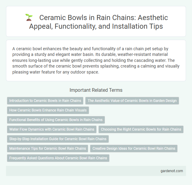 Ceramic Bowls in Rain Chains: Aesthetic Appeal, Functionality, and Installation Tips