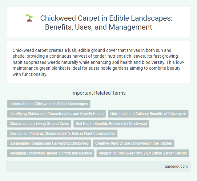 Chickweed Carpet in Edible Landscapes: Benefits, Uses, and Management
