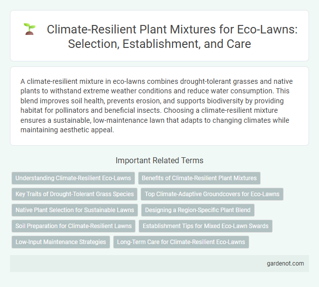 Climate-Resilient Plant Mixtures for Eco-Lawns: Selection, Establishment, and Care