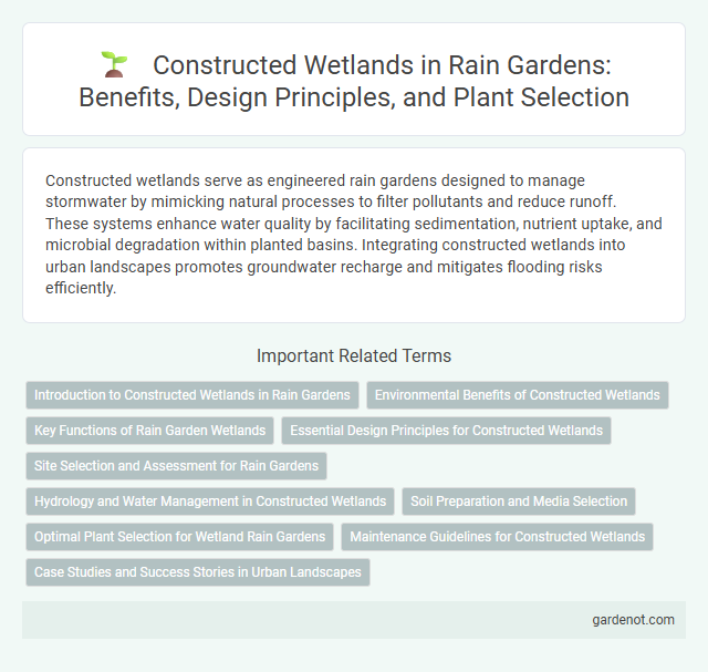 Constructed Wetlands in Rain Gardens: Benefits, Design Principles, and Plant Selection