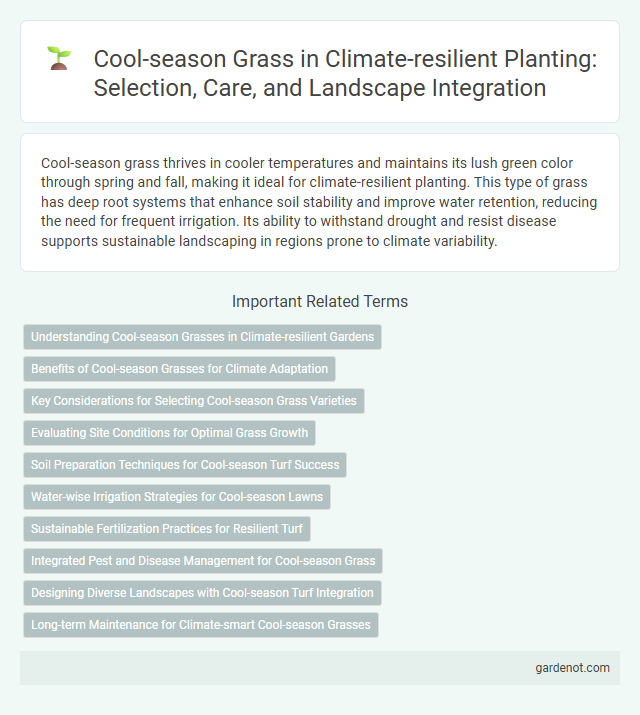 Cool-season Grass in Climate-resilient Planting: Selection, Care, and Landscape Integration