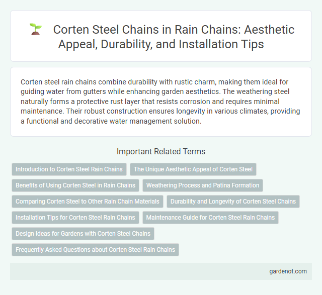 Corten Steel Chains in Rain Chains: Aesthetic Appeal, Durability, and Installation Tips