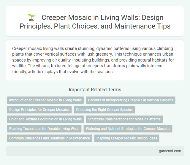 Creeper Mosaic in Living Walls: Design Principles, Plant Choices, and Maintenance Tips