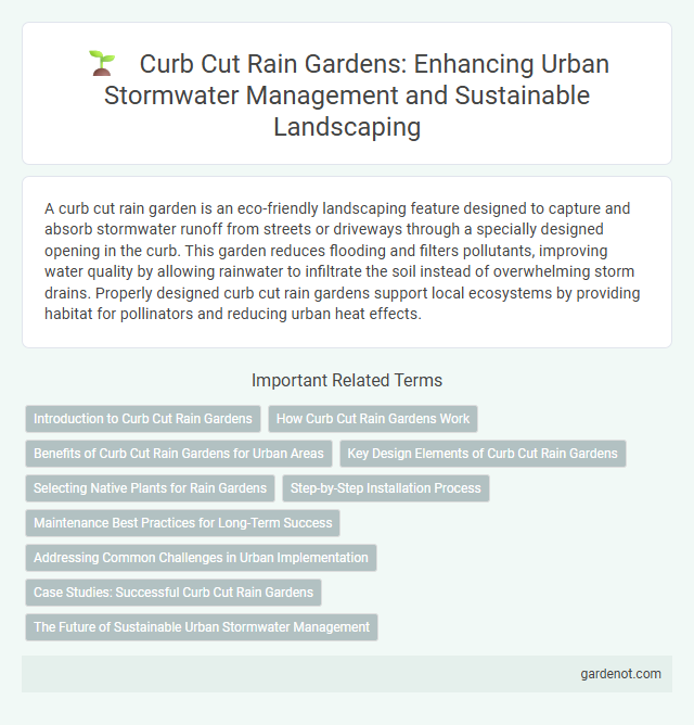 Curb Cut Rain Gardens: Enhancing Urban Stormwater Management and Sustainable Landscaping