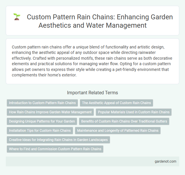 Custom Pattern Rain Chains: Enhancing Garden Aesthetics and Water Management