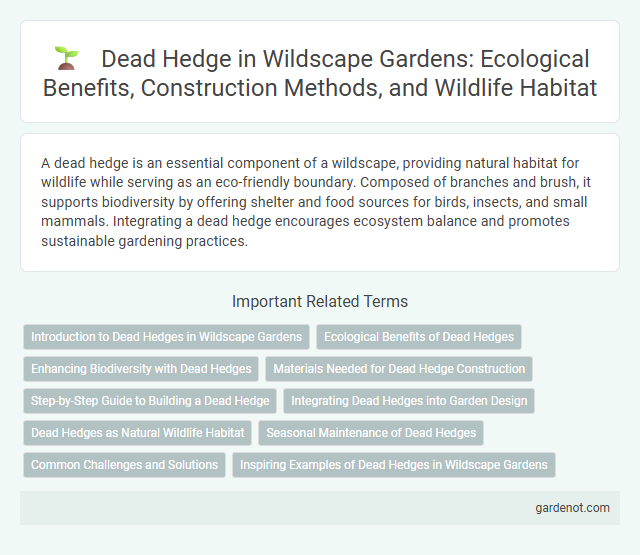 Dead Hedge in Wildscape Gardens: Ecological Benefits, Construction Methods, and Wildlife Habitat