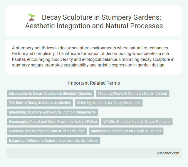 Decay Sculpture in Stumpery Gardens: Aesthetic Integration and Natural Processes