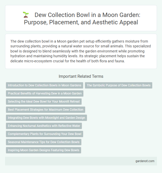 Dew Collection Bowl in a Moon Garden: Purpose, Placement, and Aesthetic Appeal
