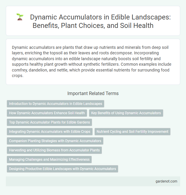 Dynamic Accumulators in Edible Landscapes: Benefits, Plant Choices, and Soil Health