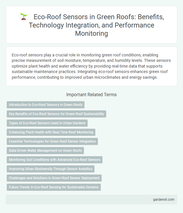 Eco-Roof Sensors in Green Roofs: Benefits, Technology Integration, and Performance Monitoring