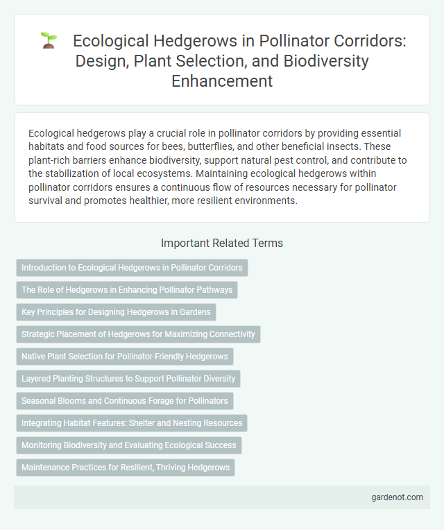 Ecological Hedgerows in Pollinator Corridors: Design, Plant Selection, and Biodiversity Enhancement