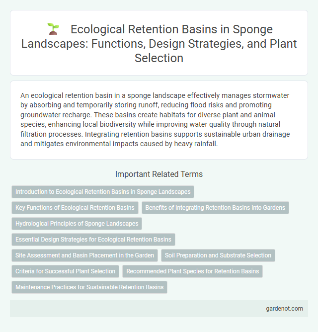 Ecological Retention Basins in Sponge Landscapes: Functions, Design Strategies, and Plant Selection