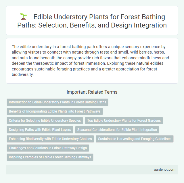 Edible Understory Plants for Forest Bathing Paths: Selection, Benefits, and Design Integration