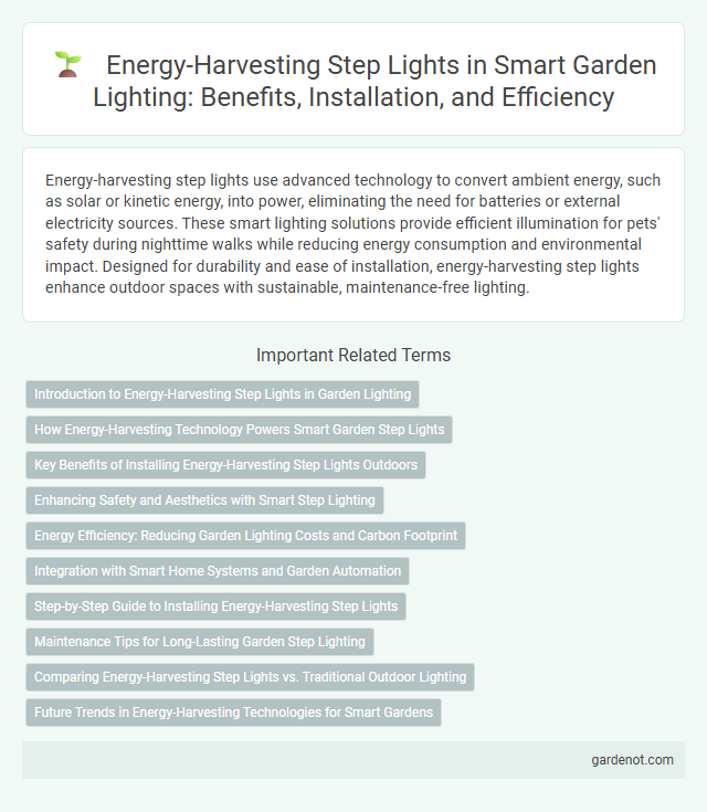 Energy-Harvesting Step Lights in Smart Garden Lighting: Benefits, Installation, and Efficiency