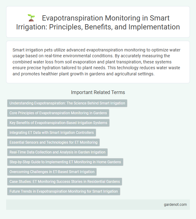 Evapotranspiration Monitoring in Smart Irrigation: Principles, Benefits, and Implementation