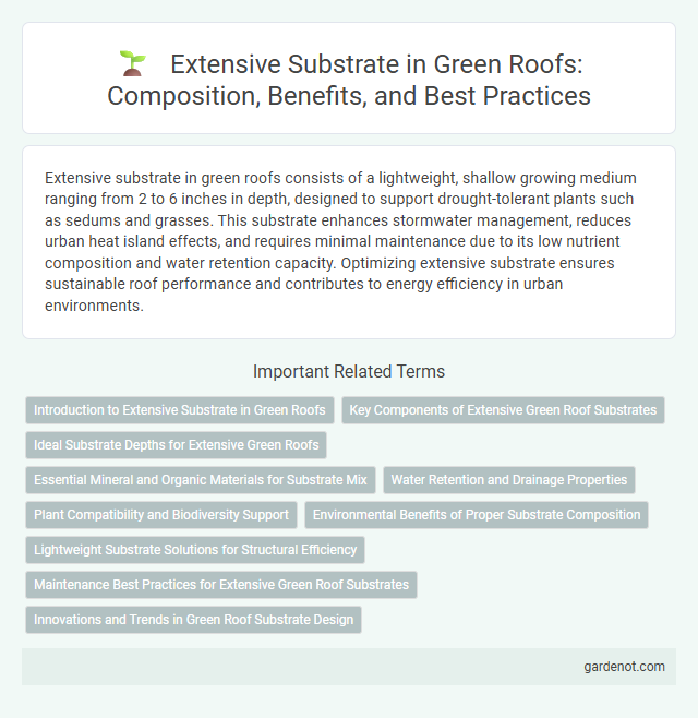 Extensive Substrate in Green Roofs: Composition, Benefits, and Best Practices