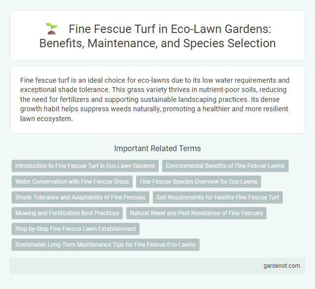 Fine Fescue Turf in Eco-Lawn Gardens: Benefits, Maintenance, and Species Selection