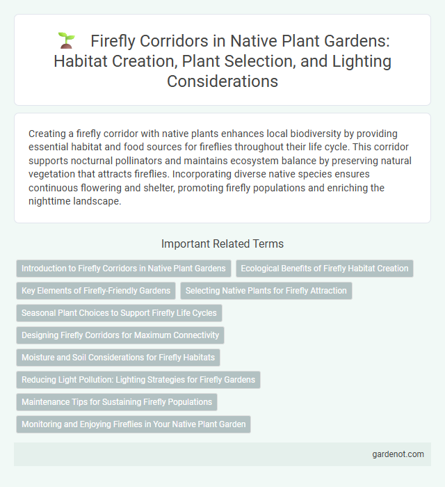 Firefly Corridors in Native Plant Gardens: Habitat Creation, Plant Selection, and Lighting Considerations