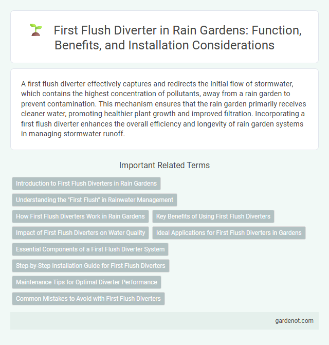 First Flush Diverter in Rain Gardens: Function, Benefits, and Installation Considerations