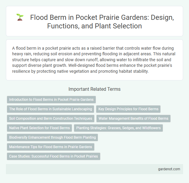 Flood Berm in Pocket Prairie Gardens: Design, Functions, and Plant Selection
