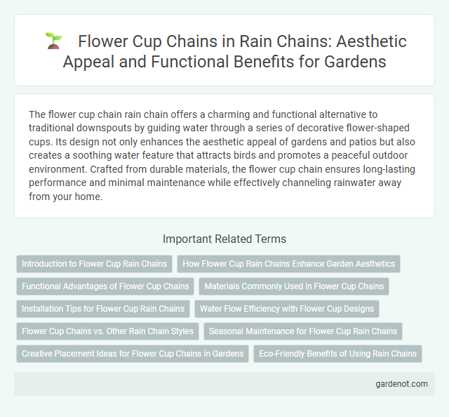 Flower Cup Chains in Rain Chains: Aesthetic Appeal and Functional Benefits for Gardens