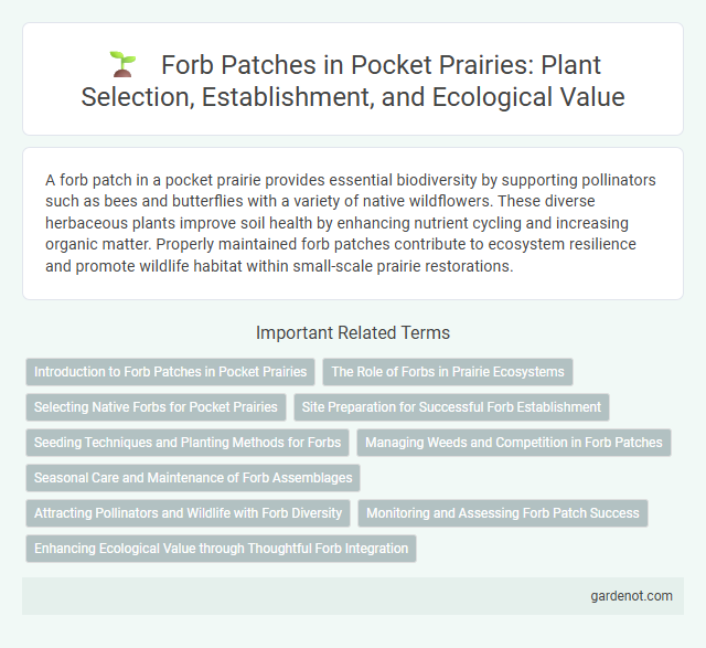 Forb Patches in Pocket Prairies: Plant Selection, Establishment, and Ecological Value