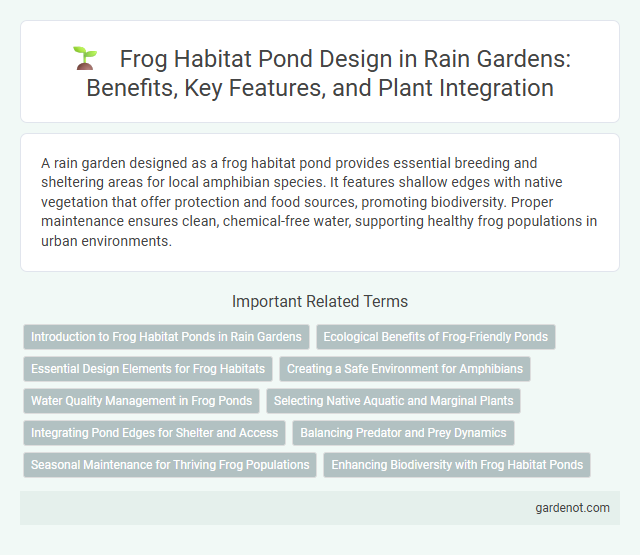 Frog Habitat Pond Design in Rain Gardens: Benefits, Key Features, and Plant Integration