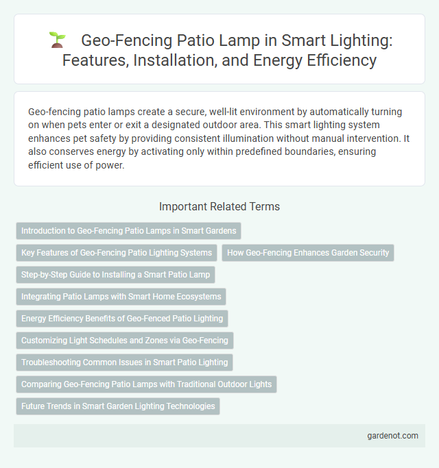 Geo-Fencing Patio Lamp in Smart Lighting: Features, Installation, and Energy Efficiency