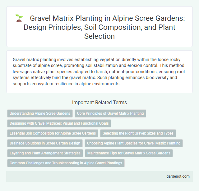 Gravel Matrix Planting in Alpine Scree Gardens: Design Principles, Soil Composition, and Plant Selection