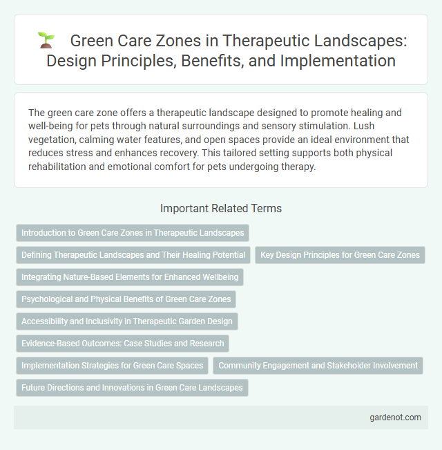 Green Care Zones in Therapeutic Landscapes: Design Principles, Benefits, and Implementation