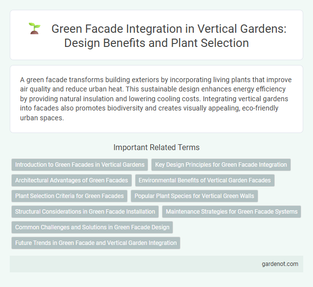 Green Facade Integration in Vertical Gardens: Design Benefits and Plant Selection